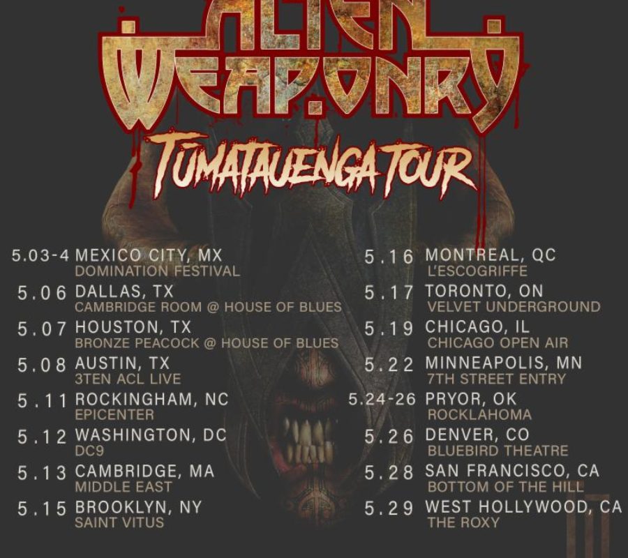 ALIEN WEAPONRY – Announces First Ever North American Headline Tour For May 2019