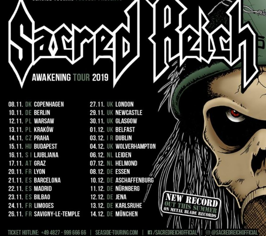 Sacred Reich begins recording new album; announces USA and European tours
