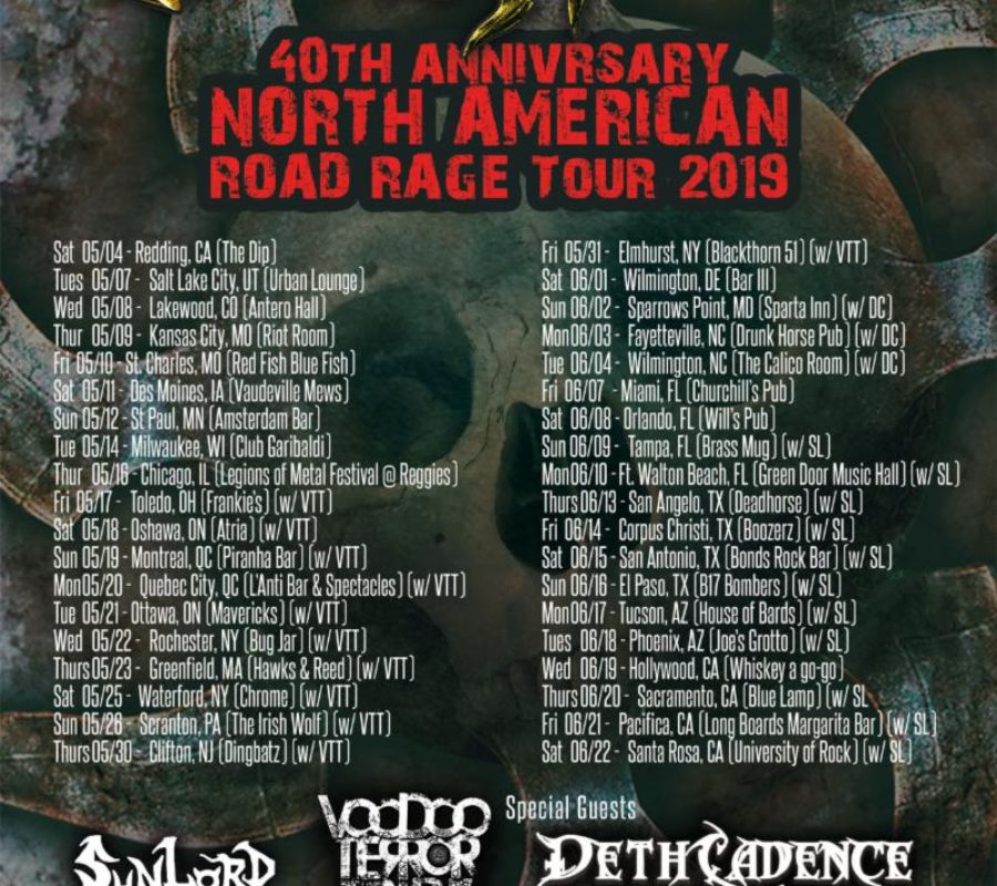 VICIOUS RUMORS Announce “40th Anniversary Road Rage” North American Tour” and “30th Anniversary Digital Dictator” European Tour!