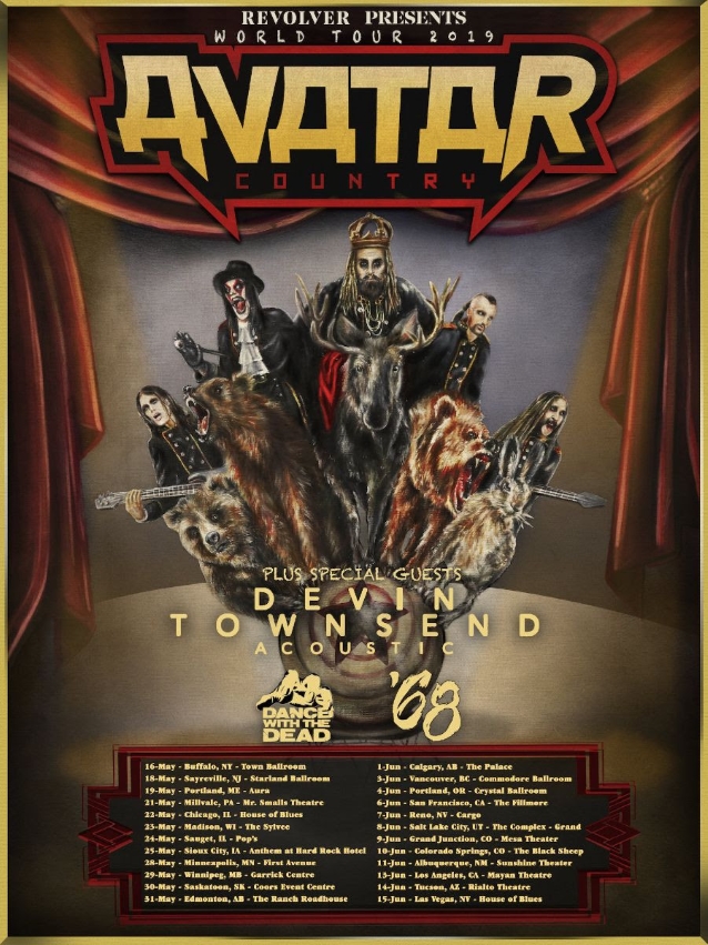 AVATAR To Tour North America With DEVIN TOWNSEND see the tour dates