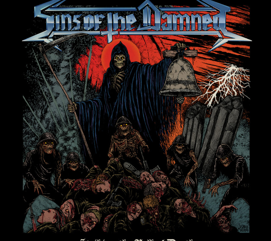 SINS OF THE DAMNED – “STRIKING THE BELL OF DEATH”  (CD, LP, TAPE) released by Shadow Kingdom Records  on 5/3/19