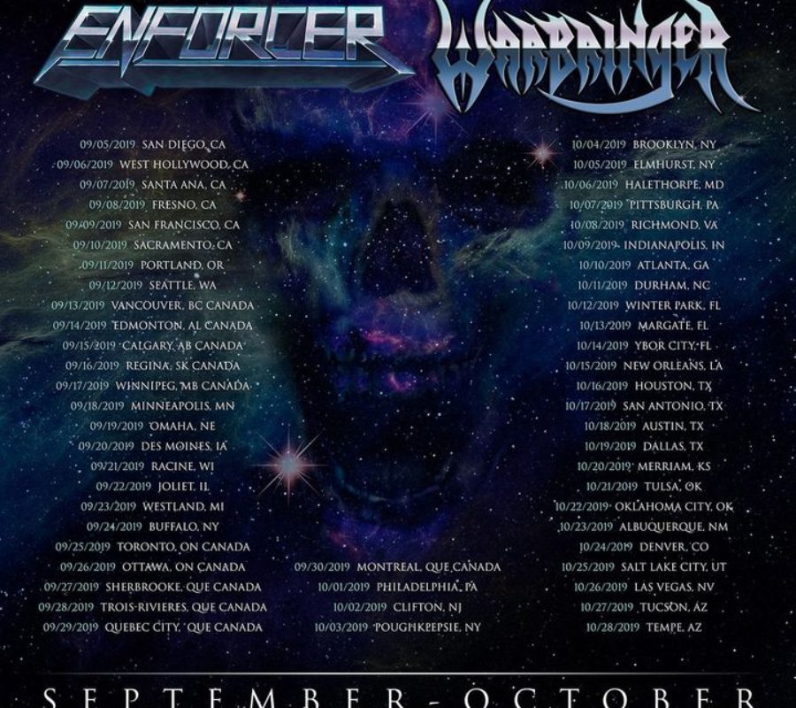 ENFORCER & WARBRINGER announce co-headline tour of North America for 2019