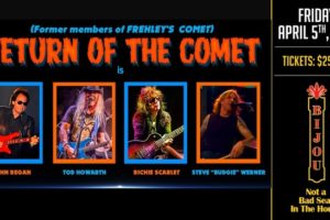 RETURN OF THE COMET – fan filmed videos from show in Bridgeport, CT on April 5, 2019 – band features former members of FREHLEY’S COMET