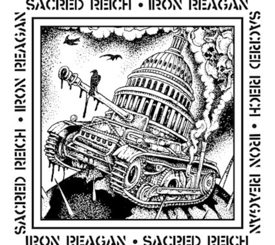 SACRED REICH & IRON REAGAN – release split 7-Inch single(both bands putting one song each on it)