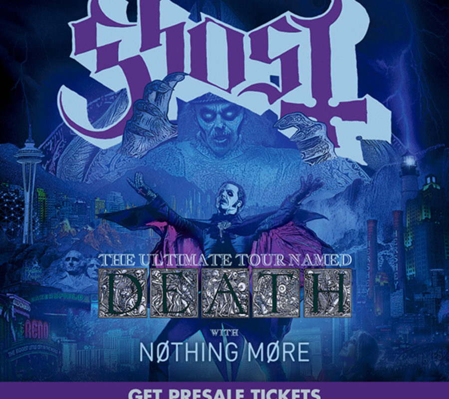 GHOST – resale announcement – North America – “THE ULTIMATE TOUR NAMED DEATH” -Pre-sale Starts Tomorrow @10 AM Local