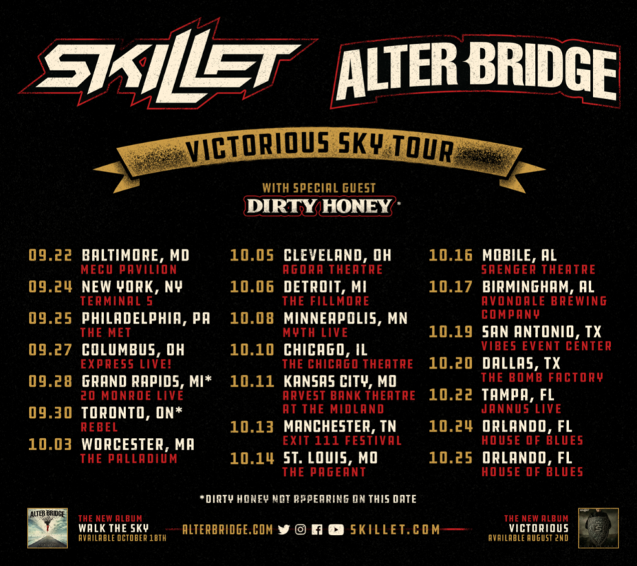 SKILLET + ALTER BRIDGE – Announce Fall 2019 Tour of North America