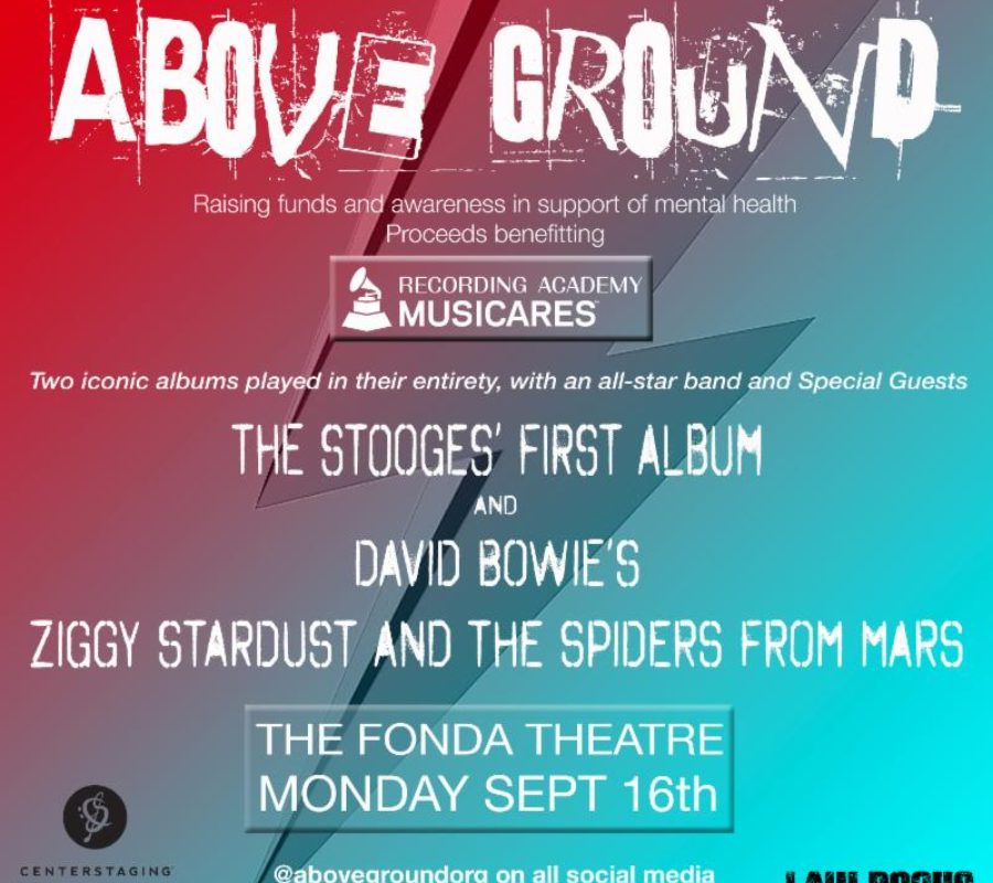 Dave Navarro & Billy Morrison Rejoin Forces For Second Annual “Above Ground” Concert Benefitting Musicares®” September 26 at The Fonda Theatre In Los Angeles