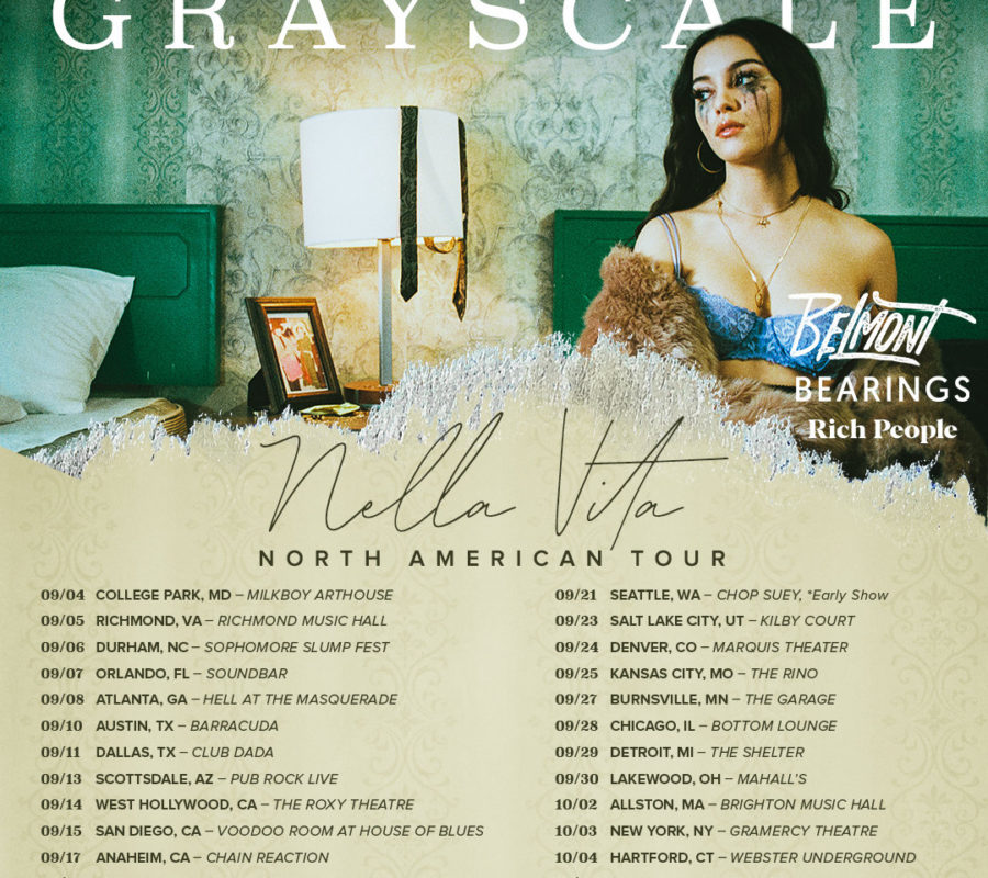 GRAYSCALE – announce headline tour dates for September,  new album “NELLA VITA” out on  SEPTEMBER 6, 2019, VIA FEARLESS RECORDS