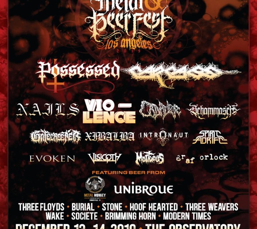 Carcass, Intronaut, Xibalba added to final lineup of Decibel Magazine Metal & Beer Fest LA 2019; all ticket options on sale now