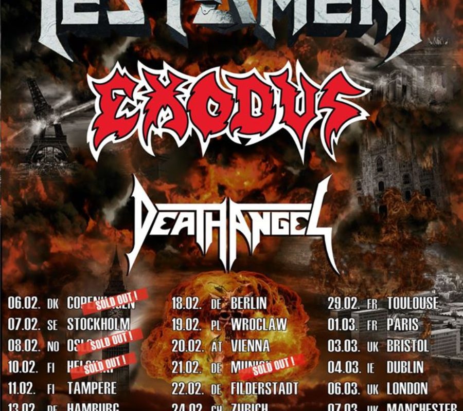 TESTAMENT, EXODUS & DEATH ANGEL – fan filmed videos of all 3 bands’ FULL SETS from Amager Bio in Copenhagen, Denmark on February 6, 2020 #testament #exodus #deathangel #thebaystrikesback