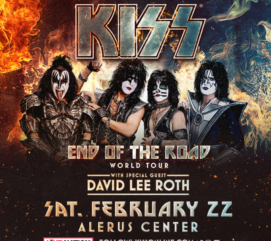 KISS – official clips & fan filmed videos from the Alerus Center in Grand Forks, ND on February 22, 2020 #kiss #EndOfTeRoad #theendisnear