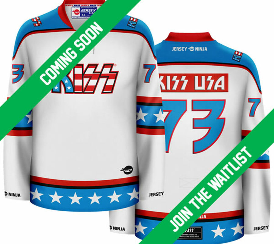 KISS – AC/DC – IRON MAIDEN – new Goalie Hockey Jerseys from Jersey Ninja available for Pre order #kiss #acdc #ironmaiden #jerseyninja