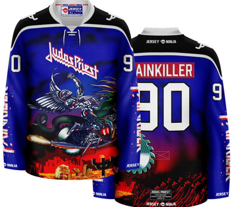 JUDAS PRIEST – Officially licensed Judas Priest Hockey style jerseys will soon be available from Jersey Ninja – Add your name to get VIP priority access #JudasPriest
