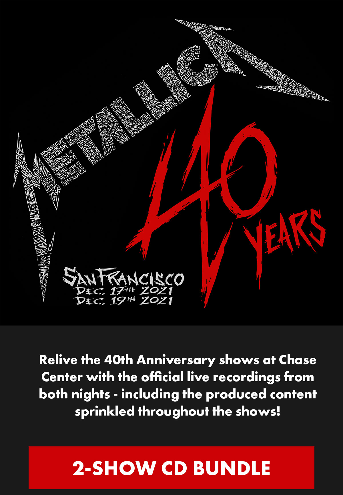 METALLICA - Re-live the 40th Anniversary shows that took place in December  2021 in San Francisco - Also fan filmed video of the entire Las Vegas show  from 2022! #Metallica - KICK ASS Forever