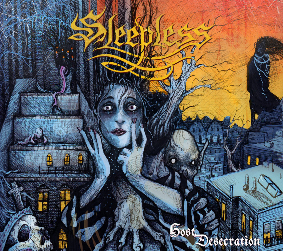 SLEEPLESS (Progressive/Traditional Metal  – USA) – The Album “Host Desecration” – full album is streaming NOW – album is out NOW via Metal Warrior Records #Sleepless