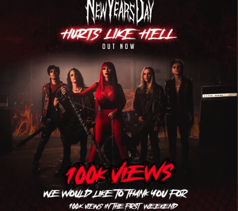 NEW YEARS DAY (Modern Metal – USA) – Release new single/video for ﻿“HURTS LIKE HELL” via Century Media Records #NewYearsDay