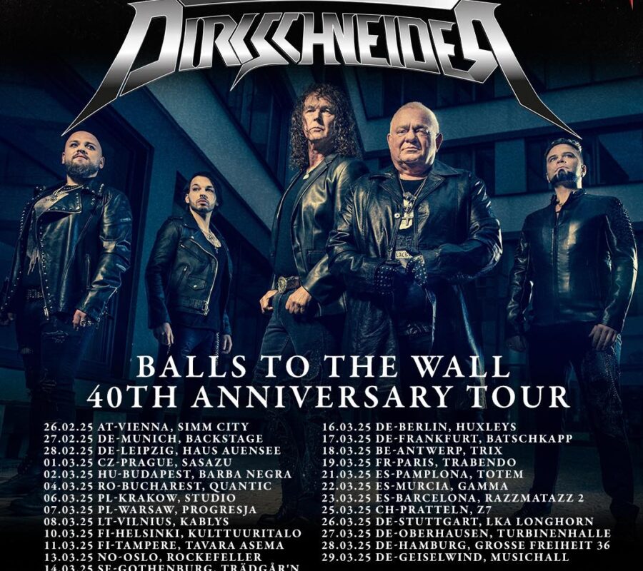 DIRKSCHNEIDER (Heavy Metal – UDO – Germany) – To celebrate 40th anniversary of iconic “Balls To The Wall” album with extensive European tour #udo #dirkschneider #accept #ballstothewall #heavymetal