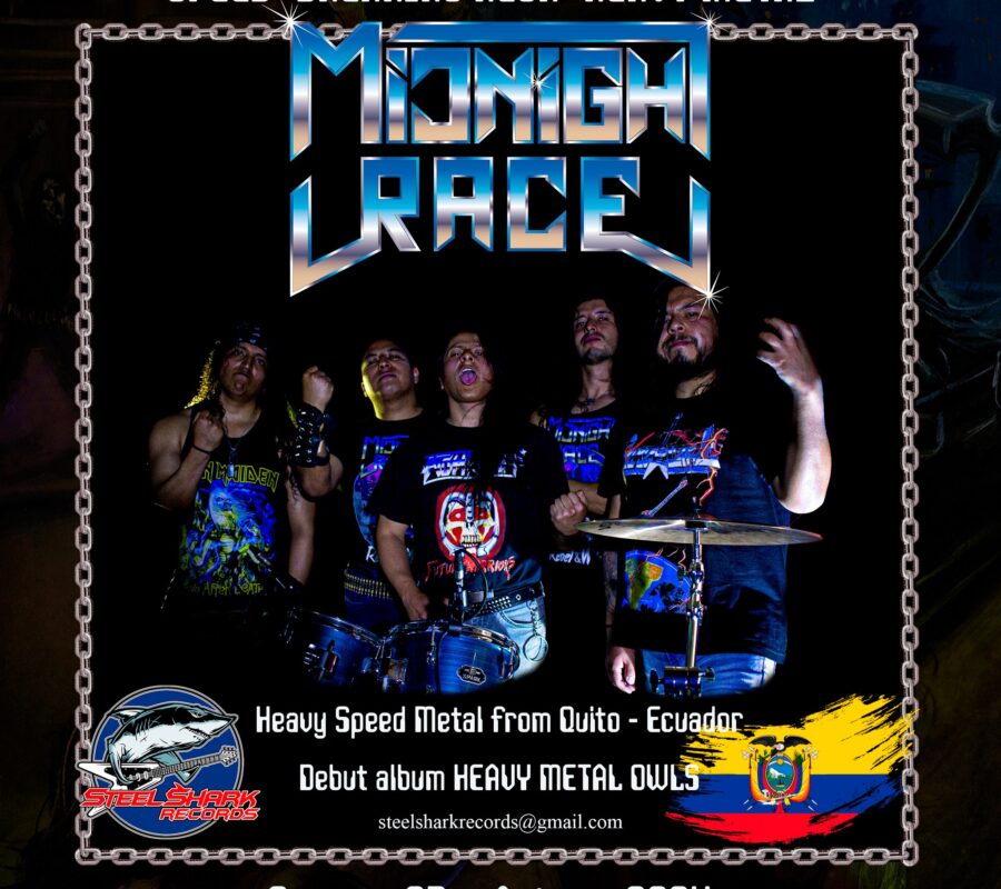 MIDNIGHT RACE (Speed/Heavy Metal – Ecuador 🇪🇨 )  – Release “Behold The Firmament” (Official Track) via Steel Shark Records #midnightrace #speedmetal #heavymetal