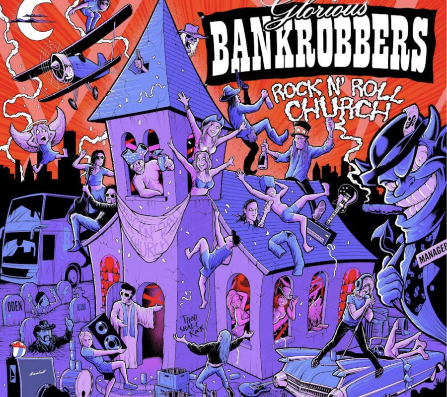 GLORIOUS BANKROBBERS (Sleazy Hard Rock – Sweden 🇸🇪 ) –  Release “Rock’n’roll Church” Official Music Video – Song is the title track of their upcoming album #Glorious Bankrobbers #sleazerock #hardrock