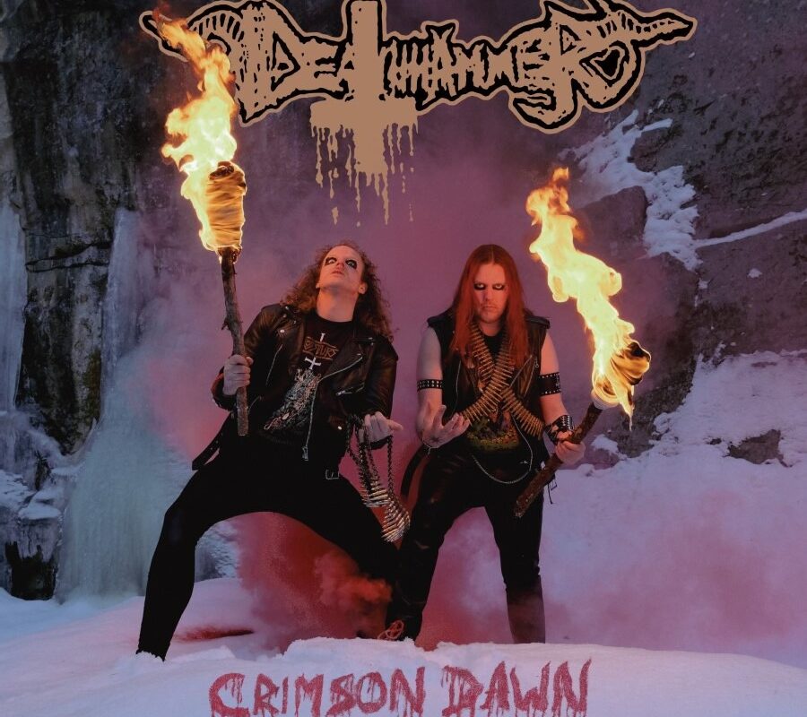 DEATHHAMMER (Blackened Thrash/Speed Metal – Norway 🇳🇴) – Their sixth album “Crimson Dawn” is streaming online & Also available on CD, vinyl LP, & cassette tape via Hells Headbangers #deathhammer #blackmetal #speedmetal #heavymetal